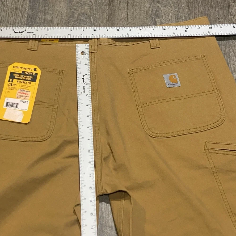 Carhartt Work Shorts Rugged Flex Canvas Men's 40 Brown Relaxed Fit 10" New - Picture 5 of 8